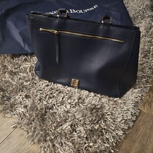 Dooney & Bourke Navy Leather Tote